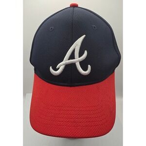 Atlanta Braves Youth OC Sports Team MLB Baseball Strapback Blue Cap Red Brim Hat